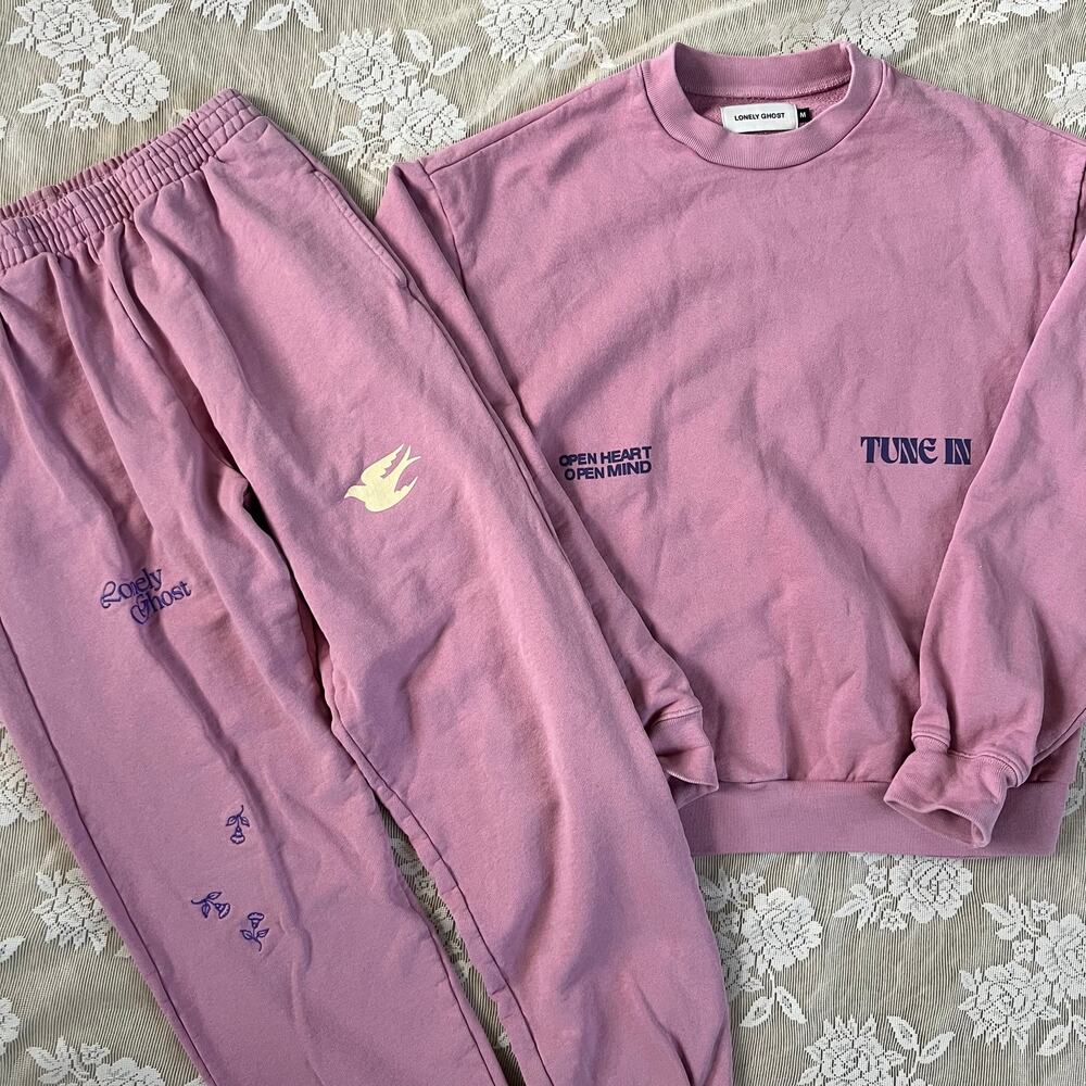 Lonely Ghost Pink “You Are Here” Sweat Set Size S/M - Picture 5 of 6